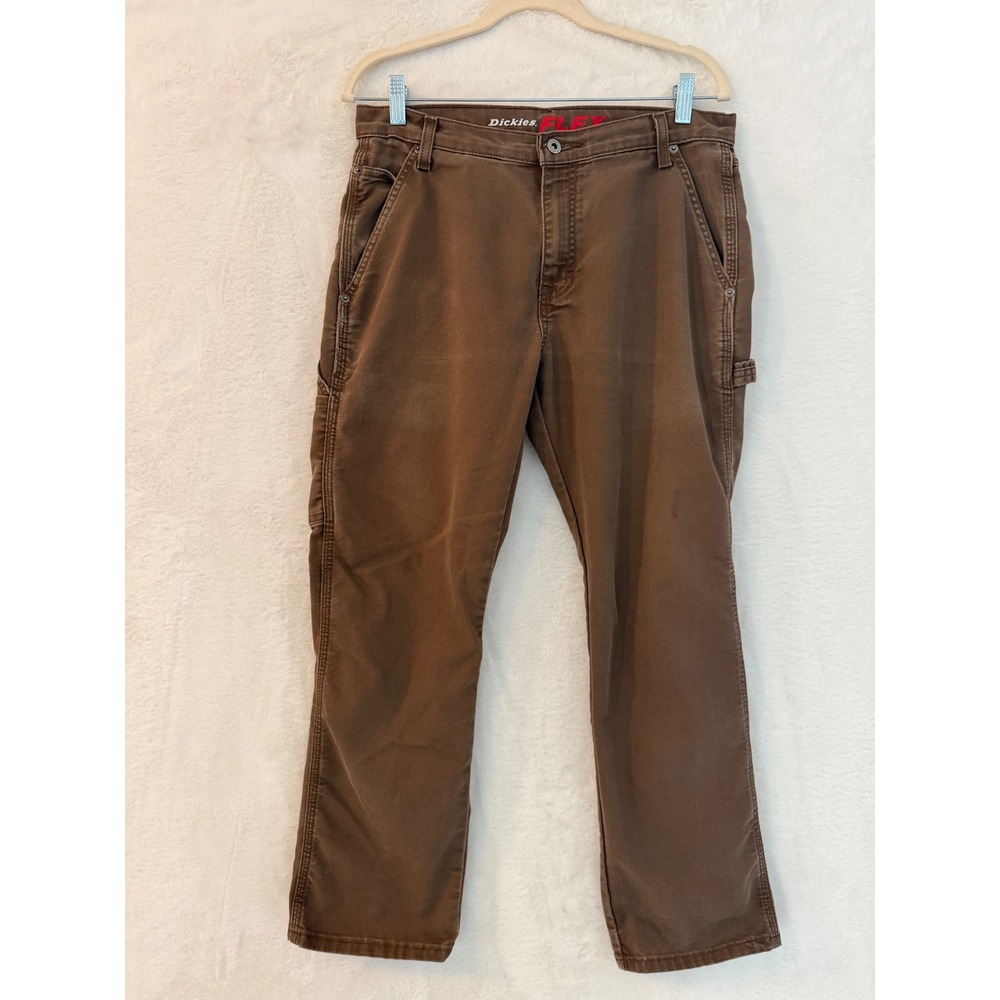 Dickies Flex Regular‎ Fit Carpenter Pants Brown Duck Canvas 32x30 DP802STB